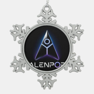 Palenpora  snowflake pewter christmas ornament