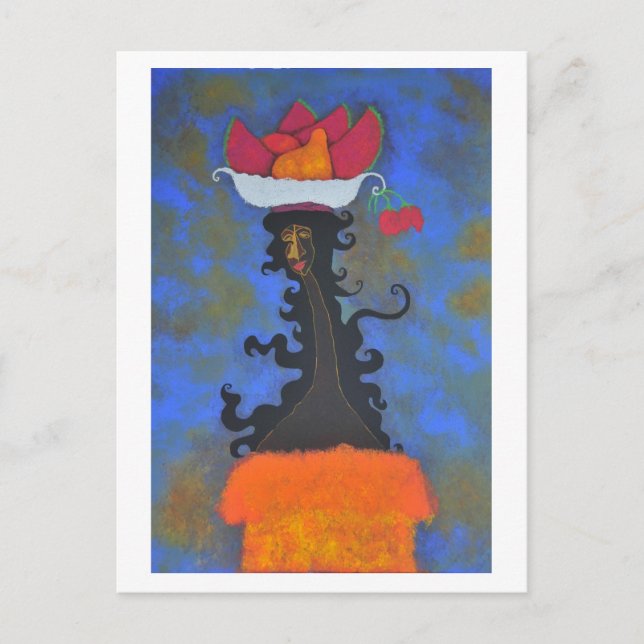 Palenquera y rosas Postcard (Front)