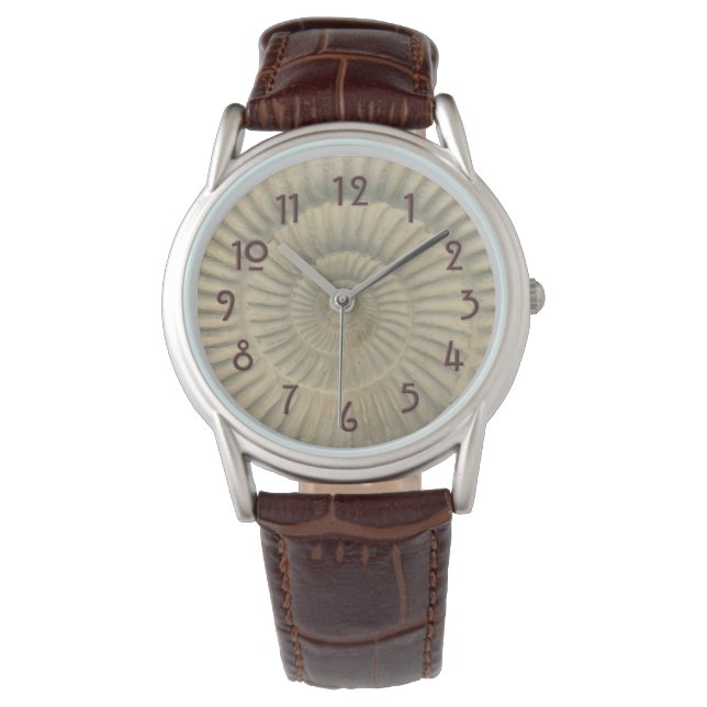 "Paleo-chic" Perisphinctes Ammonite Watch (Front)