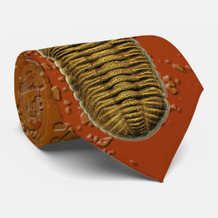 "Paleo-chic" Phacops Rana Fossil Trilobite Tie