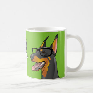 PALEO! Pop Art Geek Dog Hipster Doberman mug