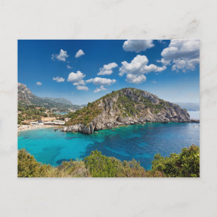 Paleokastritsa bay at Corfu, Greece Postcard