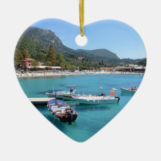Paleokastritsa Beach, Corfu Ceramic Ornament