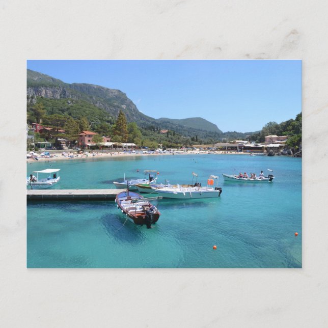 Paleokastritsa Beach, Corfu Postcard (Front)