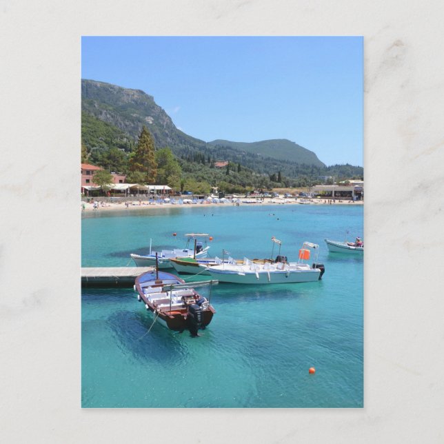 Paleokastritsa Beach, Corfu Postcard (Front)