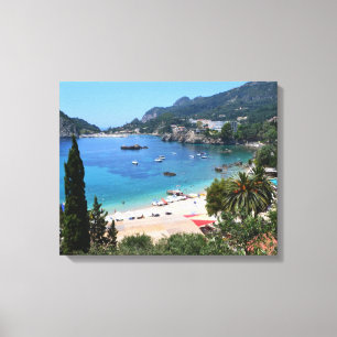 Paleokastritsa, Corfu Greece Canvas Print