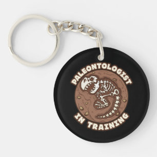 Paleontologist in Training Dinosaur Fossil Keychain