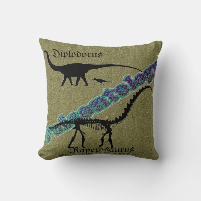 "Paleontology" Throw Pillow (Front)