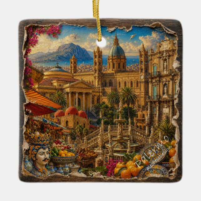PALERMO,  CERAMIC ORNAMENT (Front)