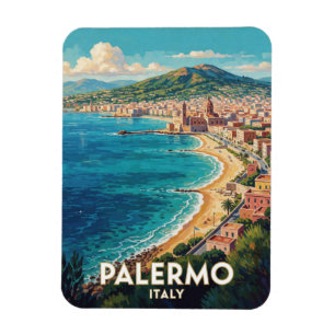 Palermo Italy Mediterranean Travel Scene 🌊 Magnet