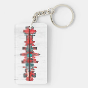 Palermo Italy Skyline Keychain