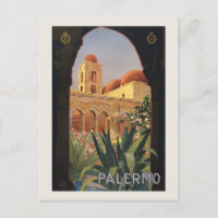 Palermo Sicilia 1920s Vintage Travel Poster