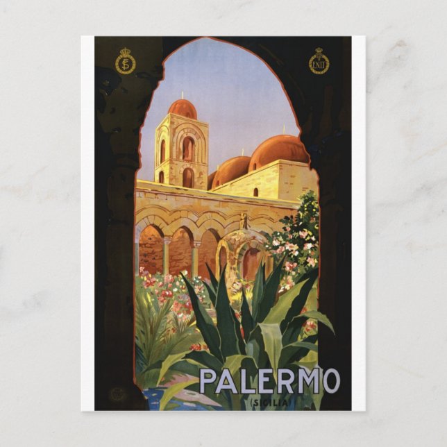 Palermo Sicilia Italy Vintage Travel Postcard (Front)