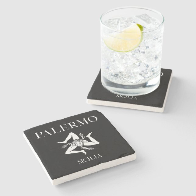 Palermo Sicilia Stone Coaster (Side)