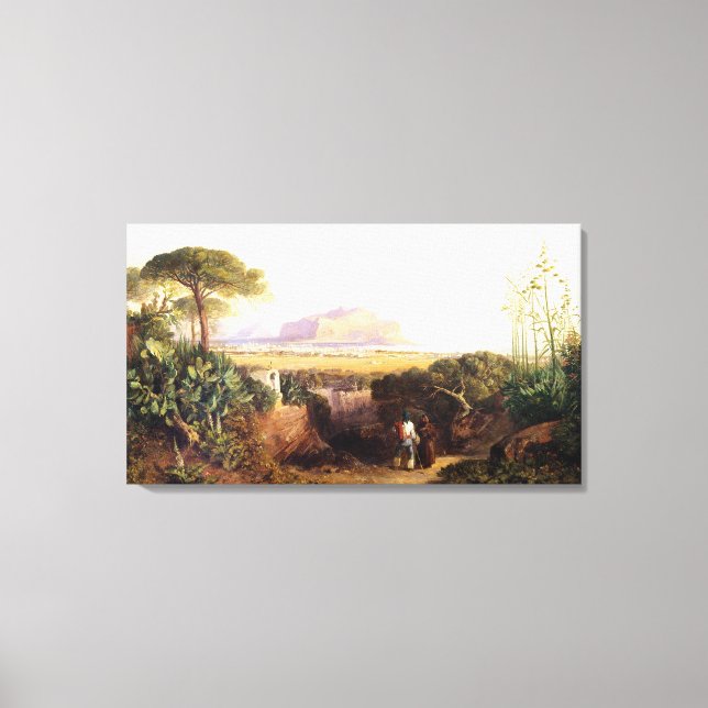 Palermo, Sicily, 1847 (oil on canvas) Canvas Print (Front)