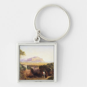 Palermo, Sicily, 1847 (oil on canvas) Keychain