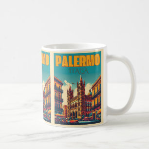 Palermo sicily italian vintage souvenir gifts coffee mug