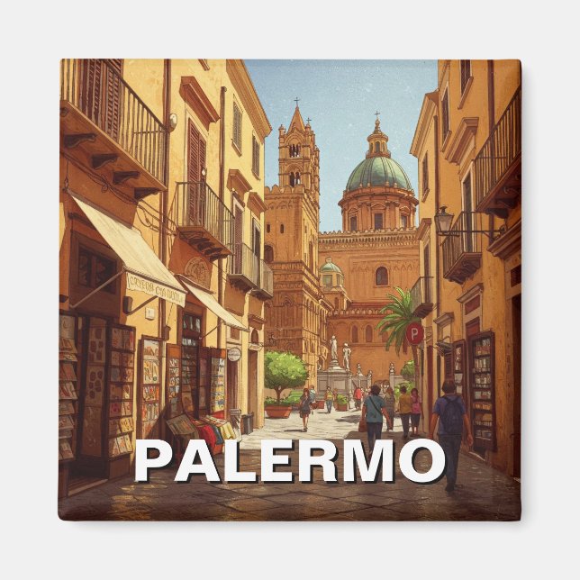 Palermo Sicily Italy Travel Magnet (Front)