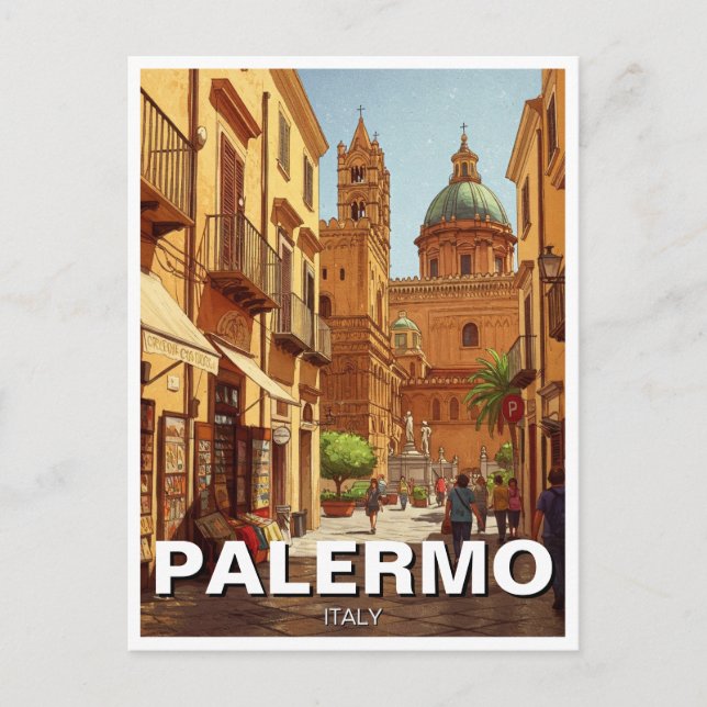 Palermo Sicily Italy Travel Postcard (Front)
