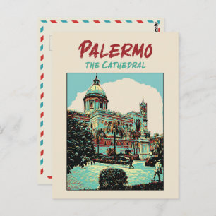 Palermo, The Cathedral illustration Sicily Italy P Postcard