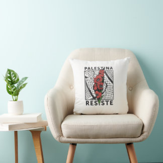 Palestina Resist T-Shirt Throw Pillow