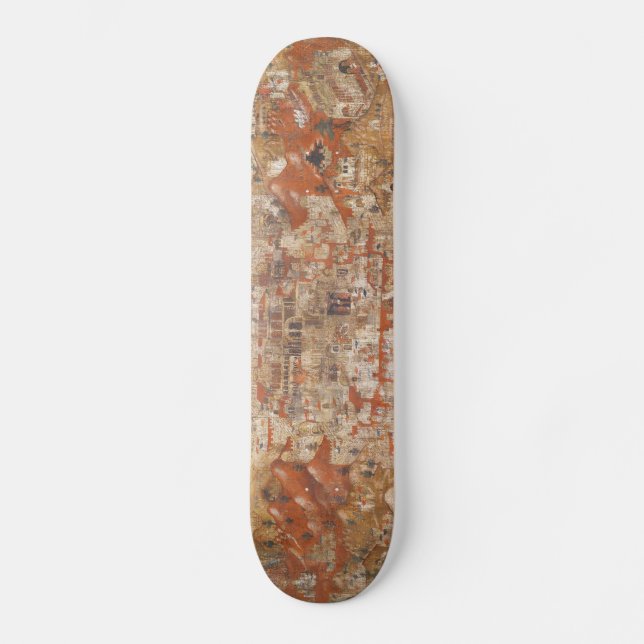 Palestine 15th Century Topography of the Holy Land Skateboard (Front)