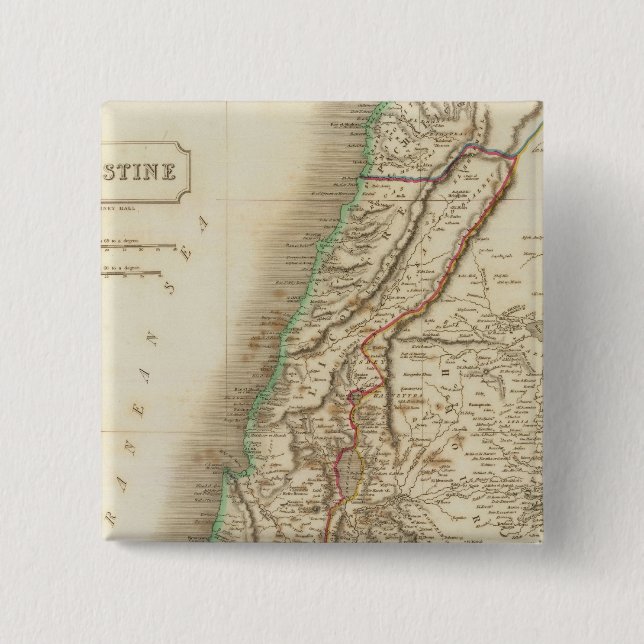 Palestine 2 inch square button (Front)