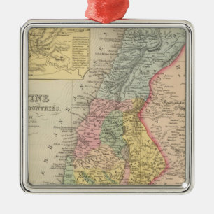 Palestine and Adjacent Countries 2 Metal Ornament