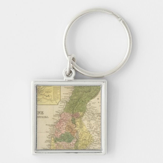 Palestine and Adjacent Countries Keychain (Front)