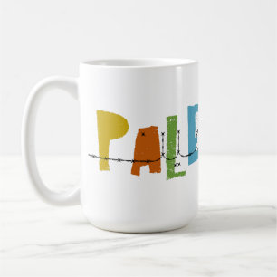 PALESTINE Arabic Name Colourful Coffee Mug