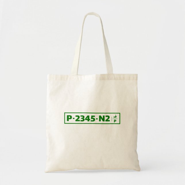Palestine car registration plate - not real  tote bag (Front)