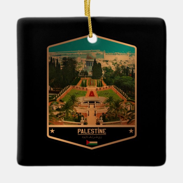 Palestine Ceramic Ornament (Front)