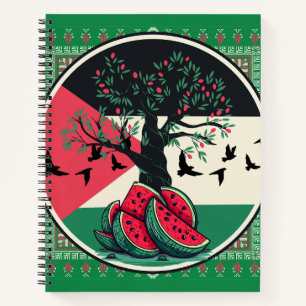 palestine culuture palestine watermelon olive tree notebook