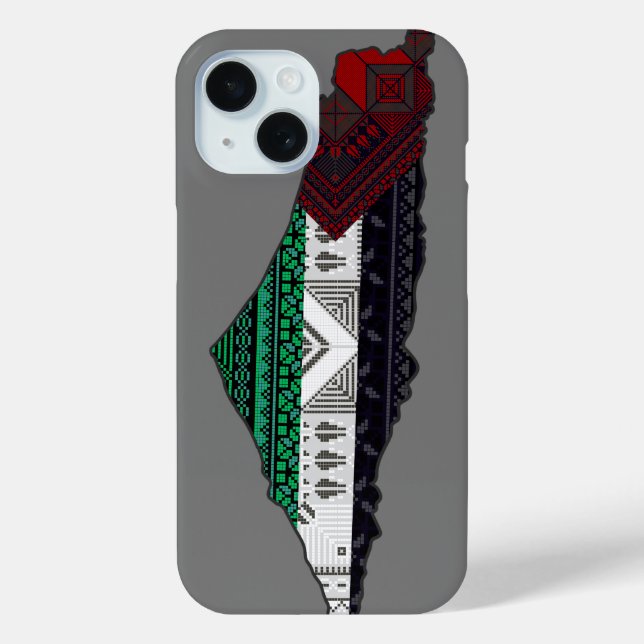 Palestine Embroidery tatreez Pattern flag map free Case-Mate iPhone Case (Back)