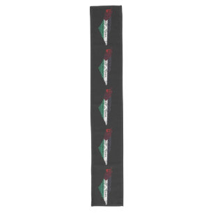 Palestine Embroidery tatreez Pattern flag map free Long Table Runner