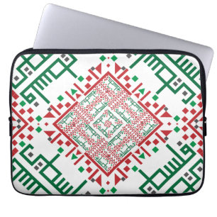 Palestine Embroidery tatreez Pattern Laptop Sleeve