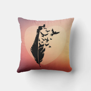 Palestine Feather Map Palestinian Freedom Throw Pillow