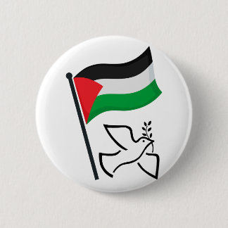 Palestine Flag فلسطين Peace Dove | Free Palestine  2 Inch Round Button
