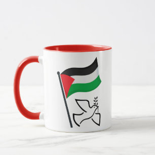 Palestine Flag فلسطين Peace Dove Free Palestine Mug