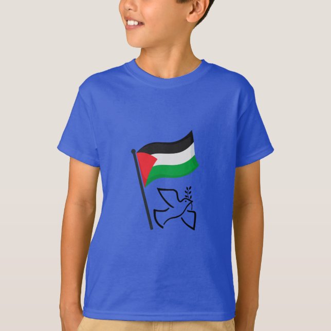 Palestine Flag فلسطين Peace Dove | Free Palestine  T-Shirt (Front)