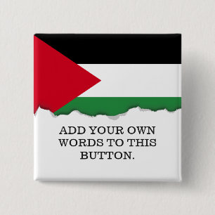 Palestine Flag 2 Inch Square Button