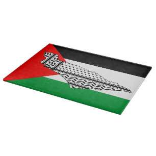 Palestine Flag and Map with Keffiyeh Pattern Cutting Board