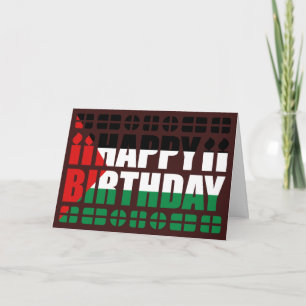 Palestine Flag Birthday Card