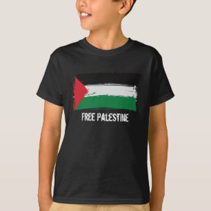 Palestine Flag Brush Art - Free Palestine T-Shirt