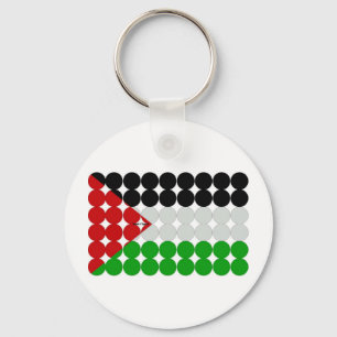 Palestine Flag Circles Keychain
