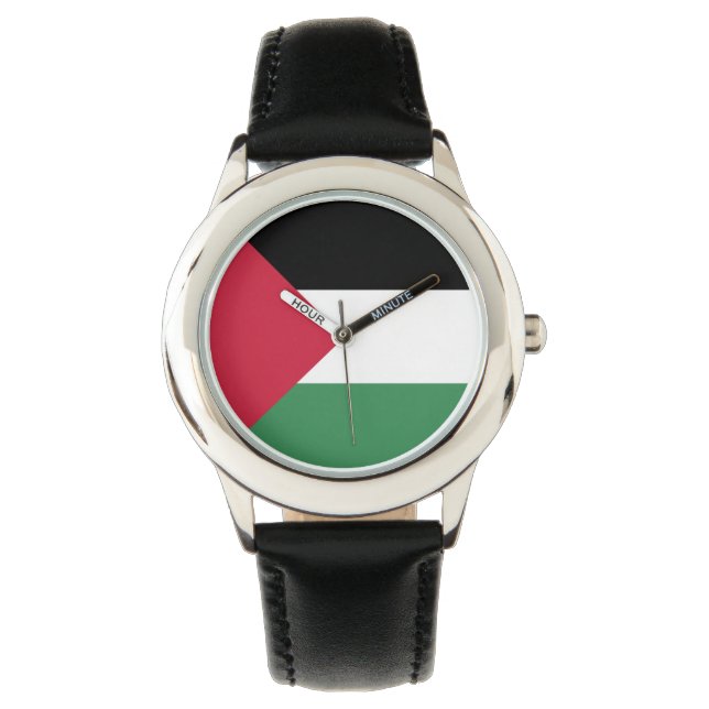 Palestine Flag Emblem Watch (Front)