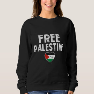 Palestine Flag Free Gaza Palestinian Proud Free Pa Sweatshirt