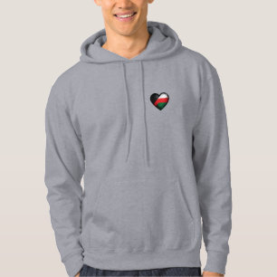 Palestine Flag Heart Free Palestine Solidarity Hoodie