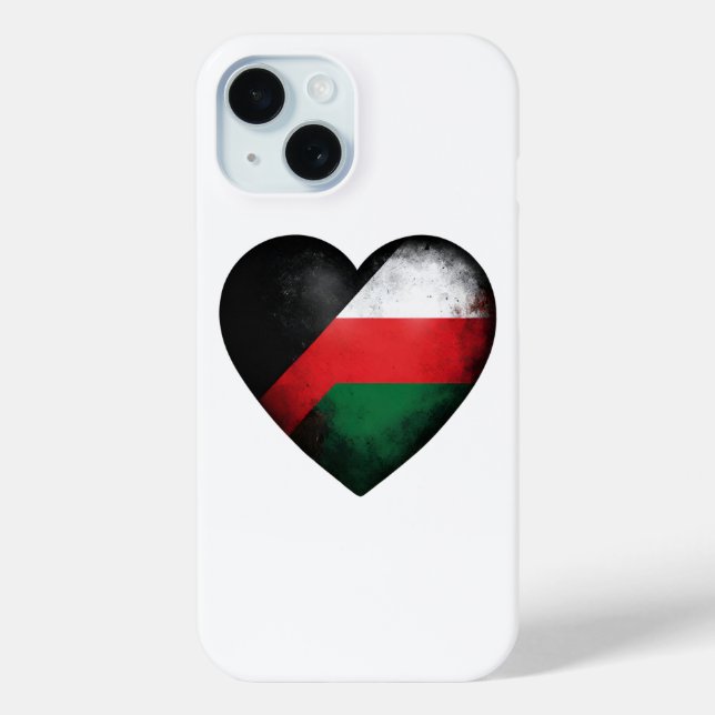 Palestine Flag Heart Pray For Free Palestine Case-Mate iPhone Case (Back)