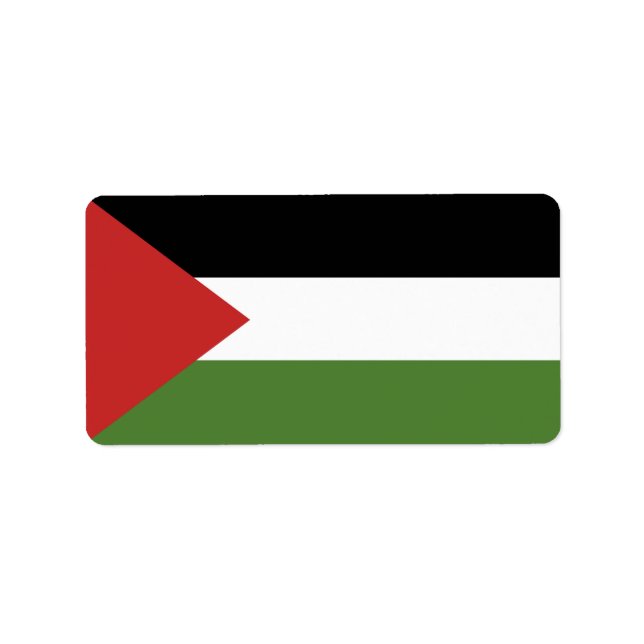 Palestine flag label (Front)